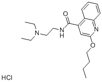 2-Butoxy-N-[2-(diethylamino)ethyl]-4-quinolinecarboxamide monohydrochloride(61-12-1)